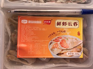 源品味 鲜虾云吞 ，一盒250克约24-25只